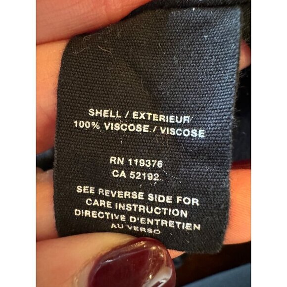 Helmut Lang Shirt Women Small Black Jacquard Split Back Knot Button Front Top - Picture 9 of 10